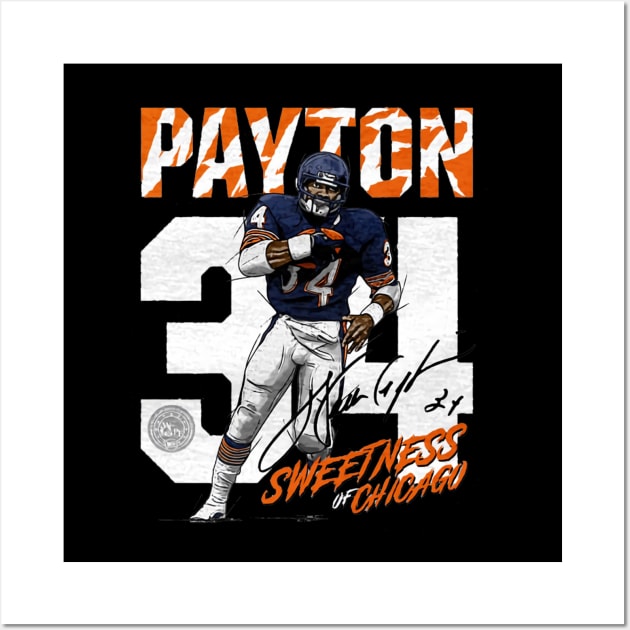 Walter Payton Chicago Rush Wall Art by Buya_Hamkac